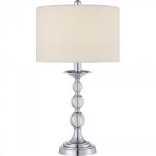 Quoizel DW6326C - One Light Polished Chrome Cream Linen Shade Table Lamp