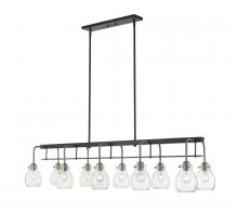 Z-Lite 466-10L-MB-BN - 10 Light Linear Chandelier