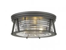 Z-Lite 491F3-BRZ - 3 Light Flush Mount