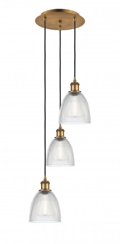 Castile - 3 Light - 13 inch - Brushed Brass - Cord Hung - Multi Pendant