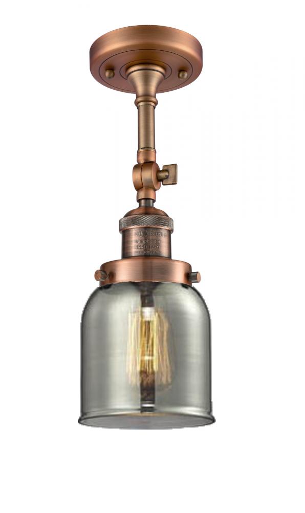 Bell - 1 Light - 5 inch - Antique Copper - Adjustable Semi-Flush Mount