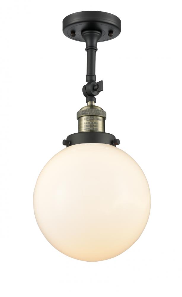 Beacon - 1 Light - 8 inch - Black Antique Brass - Adjustable Semi-Flush Mount