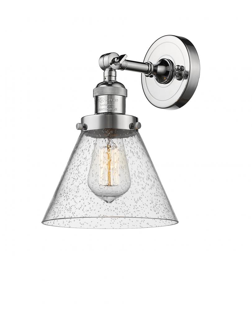Cone - 1 Light - 8 inch - Polished Chrome - Adjustable Sconce