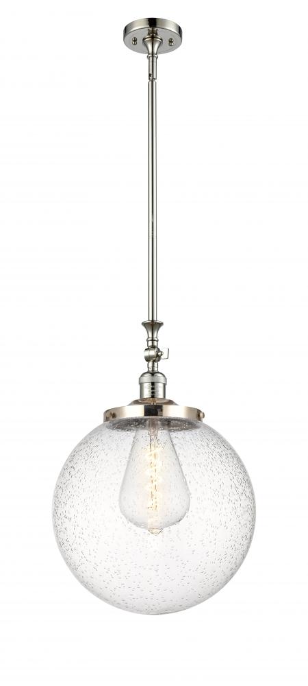 Beacon - 1 Light - 12 inch - Polished Nickel - Stem Hung - Adjustable Mini Pendant
