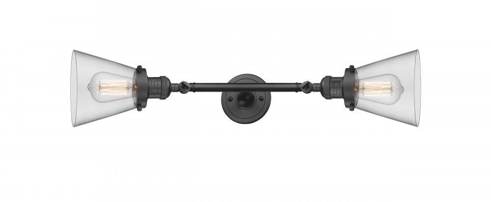 Cone - 2 Light - 6 inch - Oil Rubbed Bronze - Adjustable Bath Vanity Light