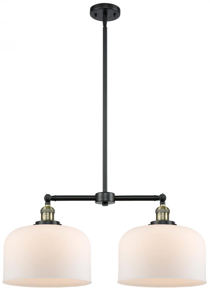 Bell - 2 Light - 21 inch - Black Antique Brass - Stem Hung - Adjustable Island Light