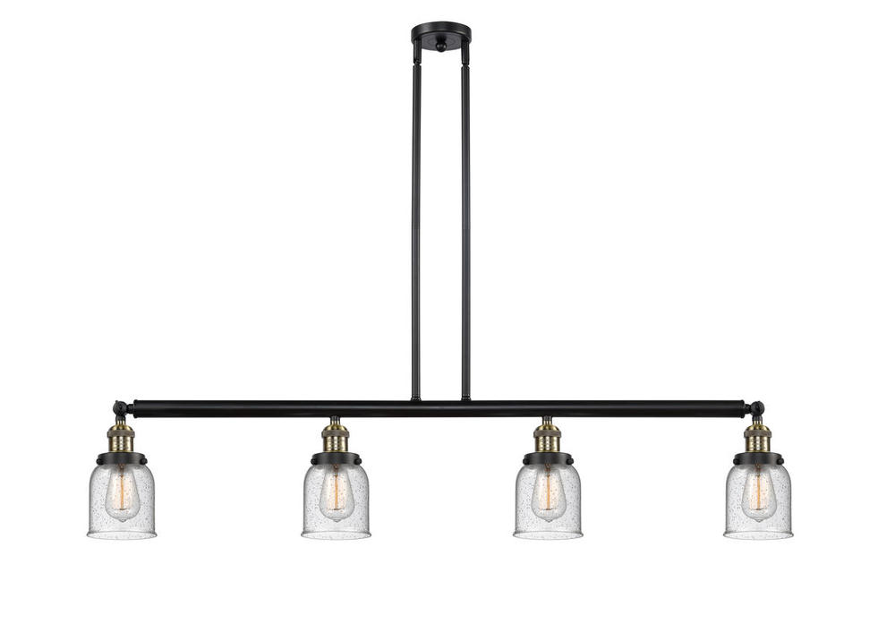 Bell - 4 Light - 50 inch - Black Antique Brass - Stem Hung - Adjustable Island Light