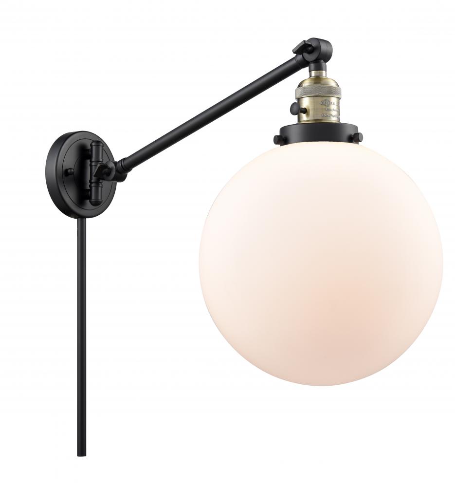 Beacon - 1 Light - 10 inch - Black Antique Brass -Adjustable Swing Arm
