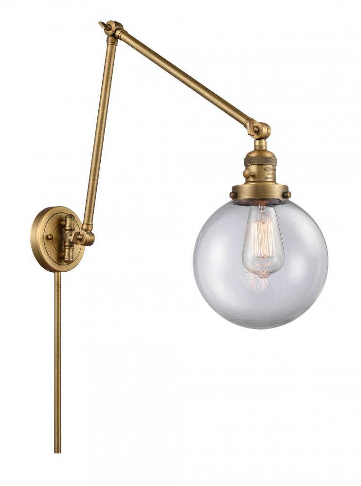 Beacon - 1 Light - 8 inch - Brushed Brass -Adjustable Swing Arm
