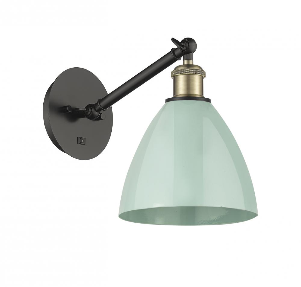 Plymouth - 1 Light - 8 inch - Black Antique Brass - Adjustable Sconce