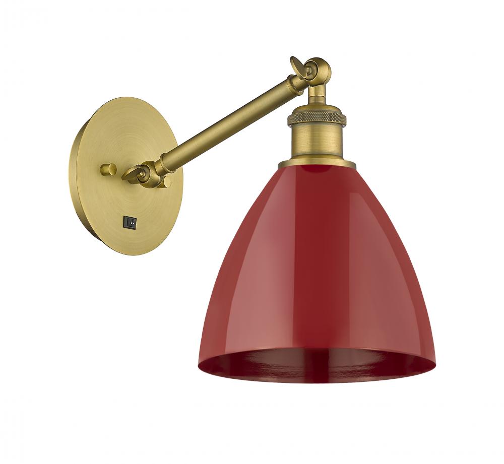 Plymouth - 1 Light - 8 inch - Brushed Brass - Adjustable Sconce