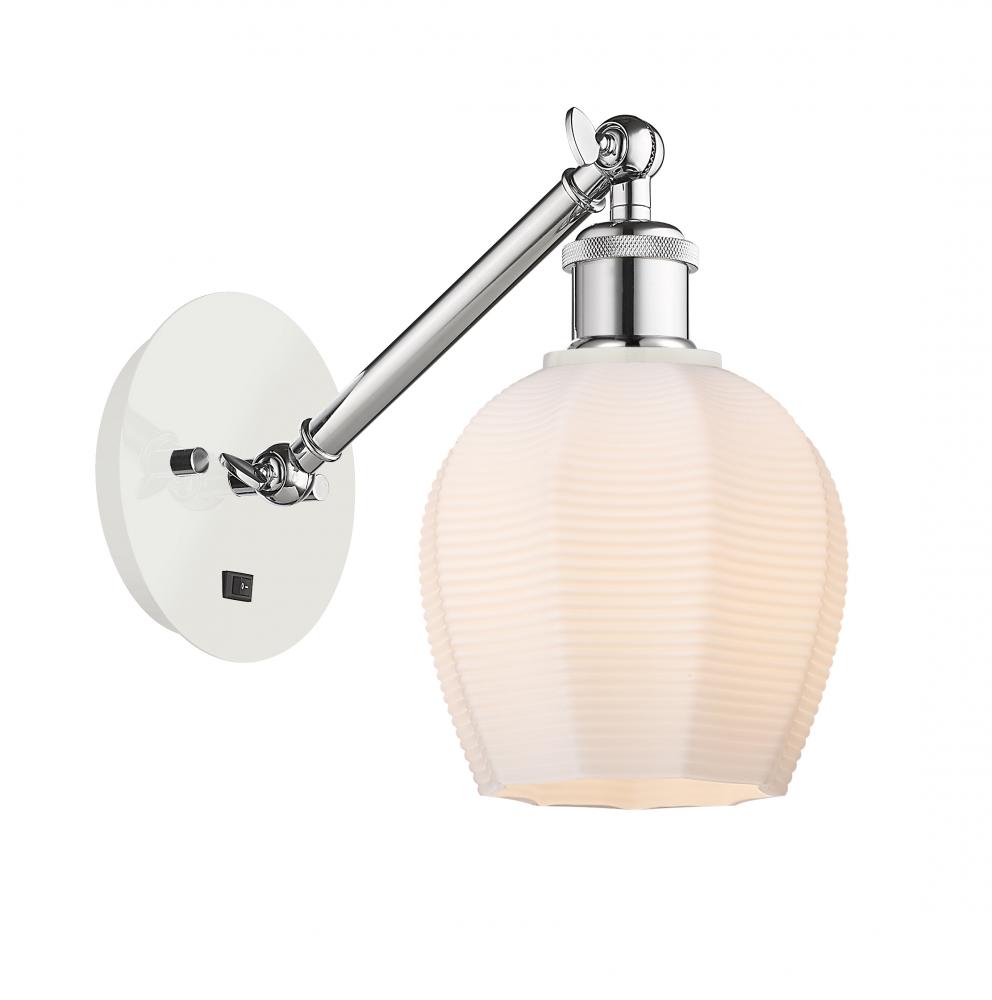 Norfolk - 1 Light - 6 inch - White Polished Chrome - Adjustable Sconce