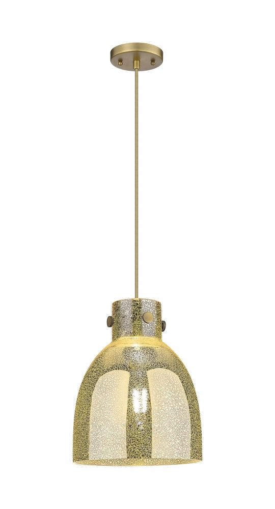 Newton Bell - 1 Light - 10 inch - Brushed Brass - Cord hung - Pendant