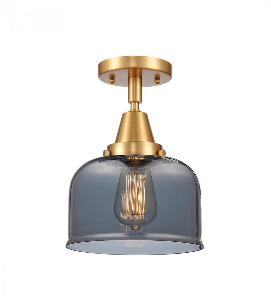 Bell - 1 Light - 8 inch - Satin Gold - Flush Mount