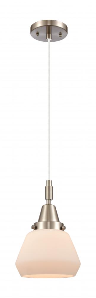 Fulton - 1 Light - 7 inch - Brushed Satin Nickel - Mini Pendant