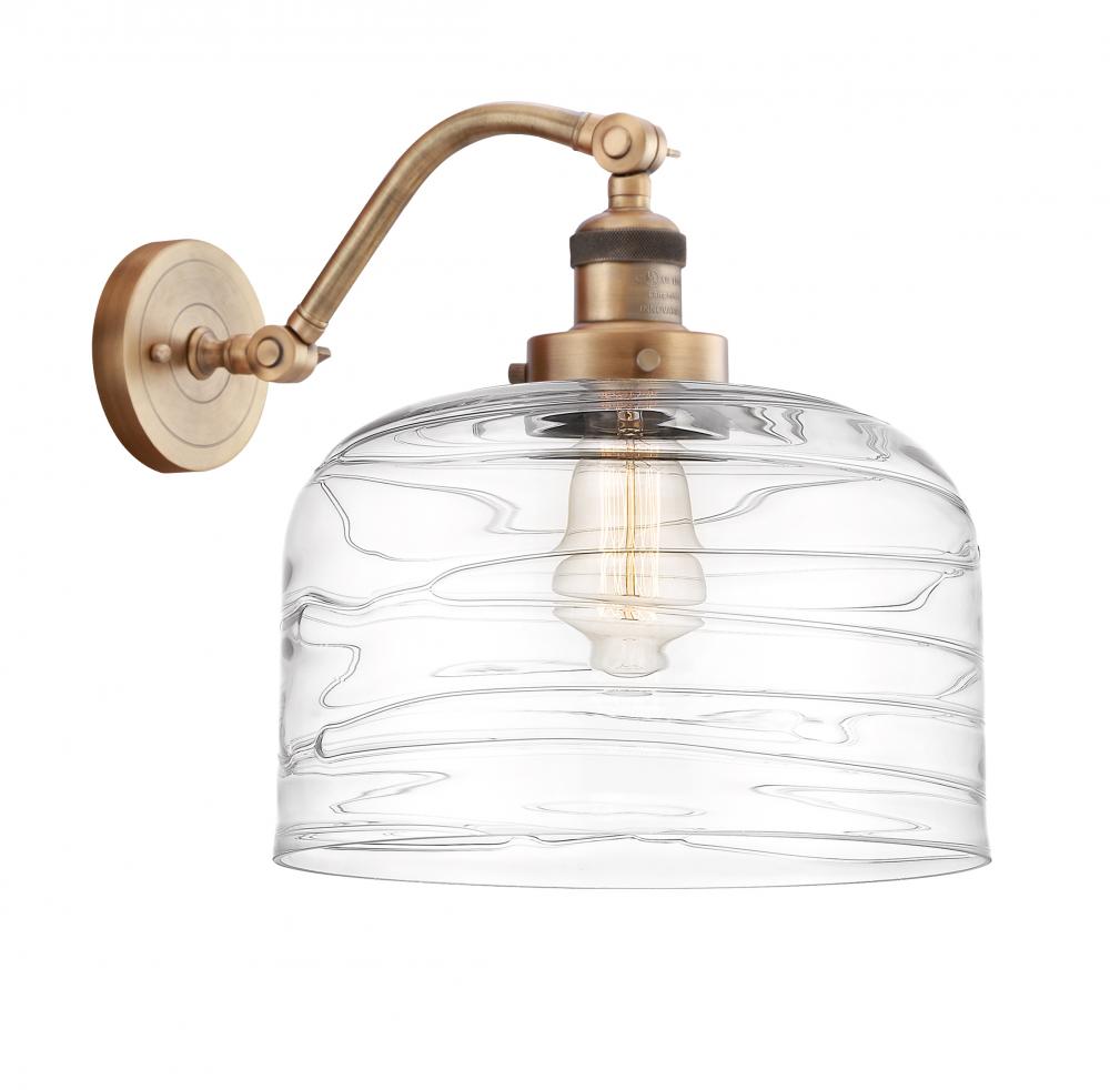 Bell - 1 Light - 12 inch - Brushed Brass - Adjustable Sconce
