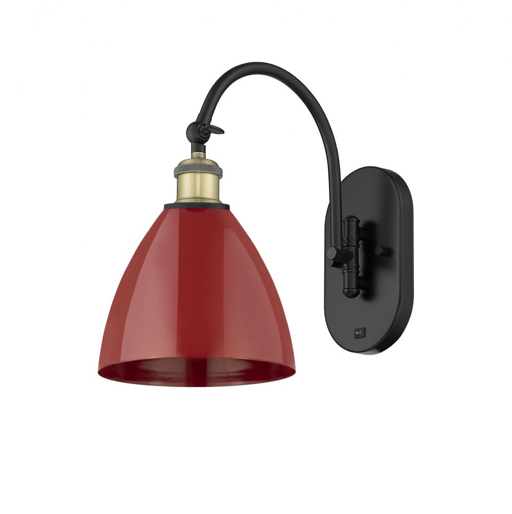 Plymouth - 1 Light - 8 inch - Black Antique Brass - Adjustable Swing Arm