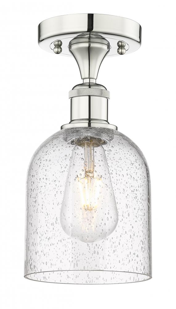 Bella - 1 Light - 6 inch - Polished Nickel - Semi-Flush Mount