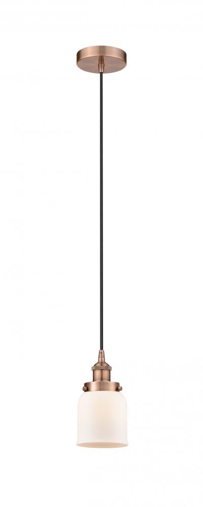 Bell - 1 Light - 5 inch - Antique Copper - Cord hung - Mini Pendant