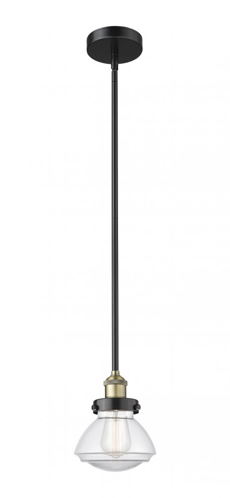 Olean - 1 Light - 7 inch - Black Antique Brass - Cord hung - Mini Pendant