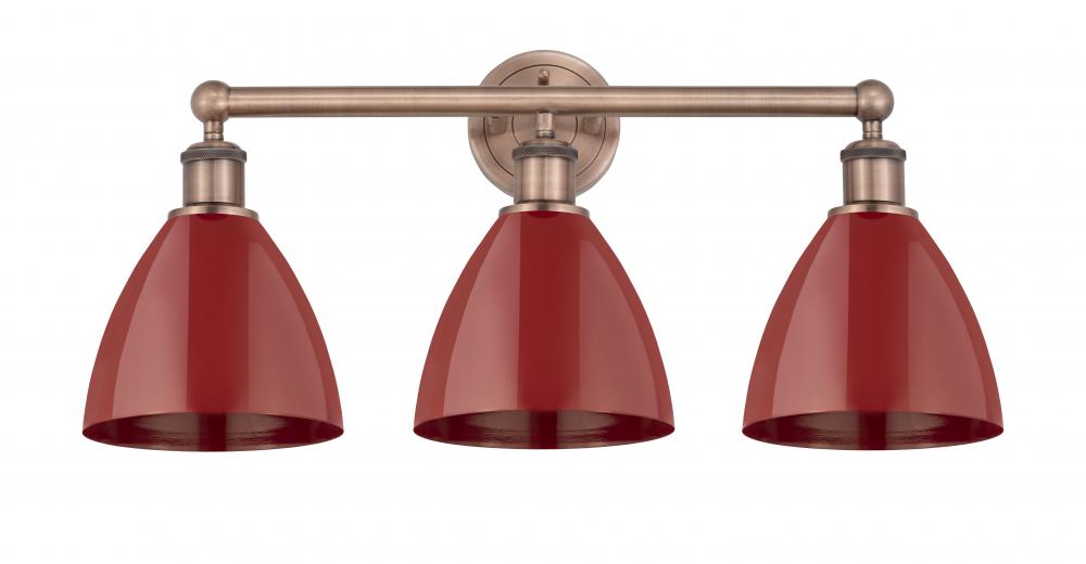 Plymouth - 3 Light - 26 inch - Antique Copper - Bath Vanity Light