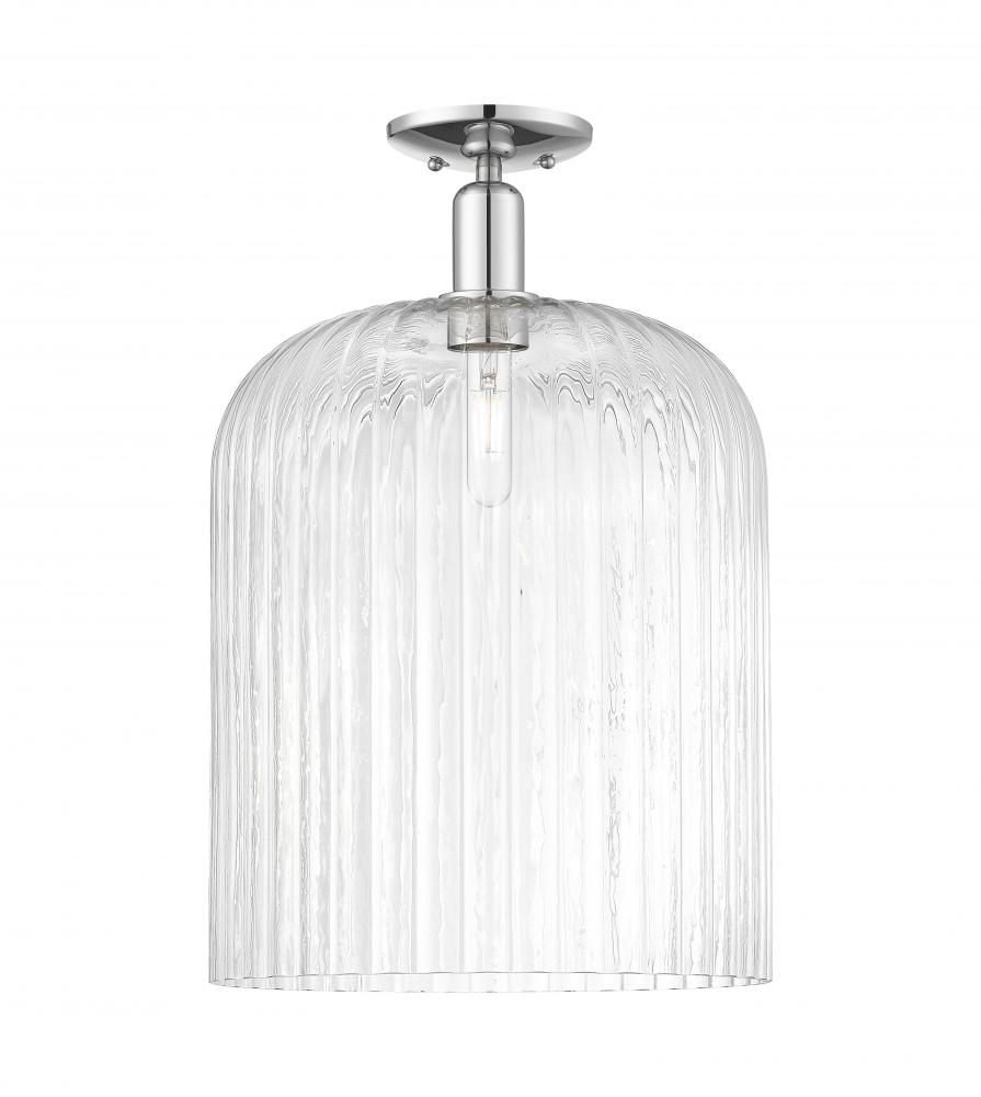 Bridal Veil - 1 Light - 12 inch - Polished Chrome - Semi-Flush Mount