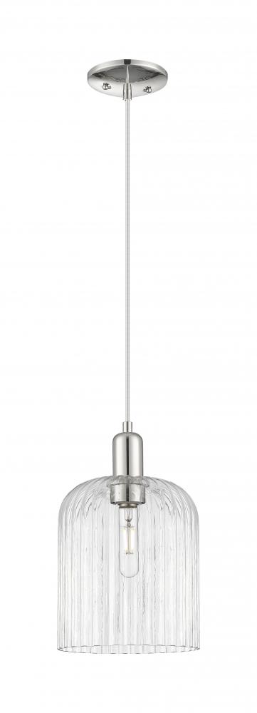 Bridal Veil - 1 Light - 8 inch - Polished Nickel - Cord hung - Mini Pendant