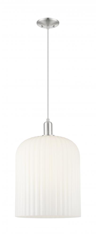Bridal Veil - 1 Light - 12 inch - Brushed Satin Nickel - Cord hung - Mini Pendant