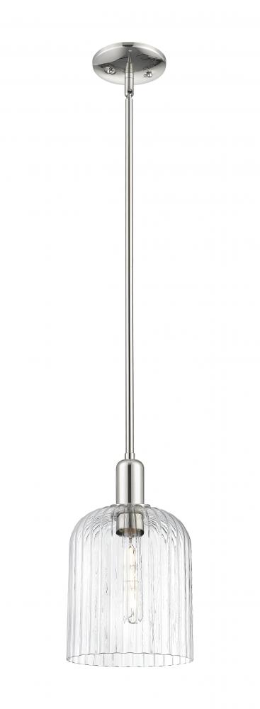 Bridal Veil - 1 Light - 8 inch - Polished Nickel - Mini Pendant