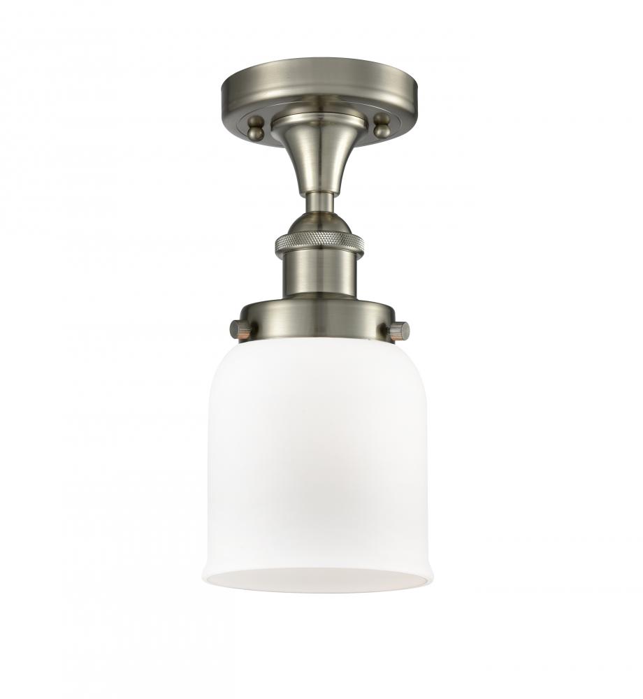 Bell - 1 Light - 5 inch - Brushed Satin Nickel - Flush Mount