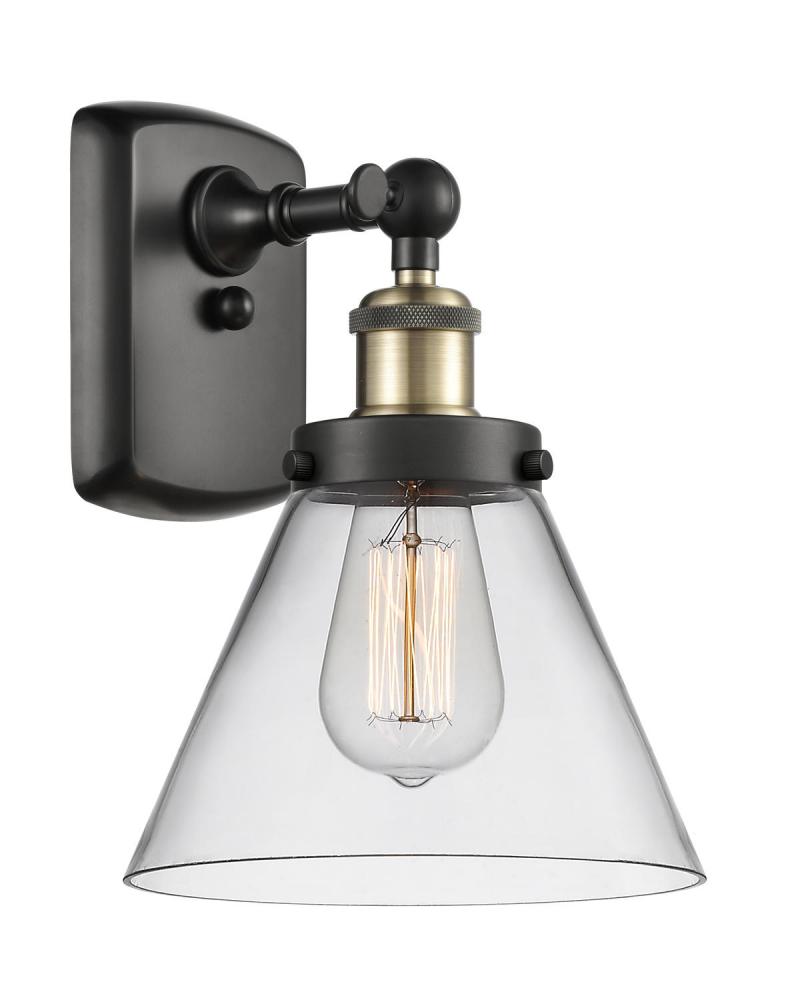 Cone - 1 Light - 8 inch - Black Antique Brass - Sconce