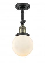Innovations Lighting 201F-BAB-G201-6 - Beacon - 1 Light - 6 inch - Black Antique Brass - Adjustable Semi-Flush Mount