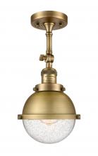 Innovations Lighting 201F-BB-HFS-64-BB - Hampden - 1 Light - 7 inch - Brushed Brass - Adjustable Semi-Flush Mount