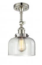 Innovations Lighting 201F-PN-G72-LED - Bell - 1 Light - 8 inch - Polished Nickel - Adjustable Semi-Flush Mount