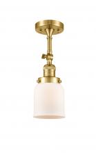 Innovations Lighting 201F-SG-G51 - Bell - 1 Light - 5 inch - Satin Gold - Adjustable Semi-Flush Mount