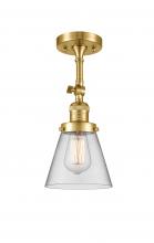 Innovations Lighting 201F-SG-G62 - Cone - 1 Light - 6 inch - Satin Gold - Adjustable Semi-Flush Mount