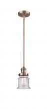 Innovations Lighting 201S-AC-G184S - Canton - 1 Light - 5 inch - Antique Copper - Stem Hung - Mini Pendant