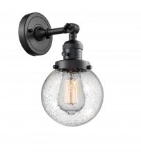 Innovations Lighting 203SW-BK-G204-6 - Beacon - 1 Light - 6 inch - Matte Black - Adjustable Sconce