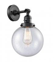 Innovations Lighting 203SW-BK-G204-8 - Beacon - 1 Light - 8 inch - Matte Black - Adjustable Sconce