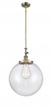 Innovations Lighting 206-AB-G202-16 - Beacon - 1 Light - 16 inch - Antique Brass - Stem Hung - Adjustable Mini Pendant