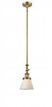 Innovations Lighting 206-BB-G61 - Cone - 1 Light - 6 inch - Brushed Brass - Stem Hung - Mini Pendant