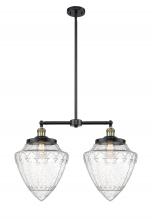 Innovations Lighting 209-BAB-G664-12-LED - Bullet - 2 Light - 24 inch - Black Antique Brass - Stem Hung - Adjustable Island Light