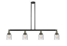 Innovations Lighting 214-BAB-G54-LED - Bell - 4 Light - 50 inch - Black Antique Brass - Stem Hung - Adjustable Island Light