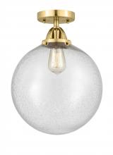 Innovations Lighting 288-1C-SG-G204-12 - Beacon - 1 Light - 12 inch - Satin Gold - Semi-Flush Mount