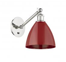 Innovations Lighting 317-1W-PN-MBD-75-RD - Plymouth - 1 Light - 8 inch - Polished Nickel - Adjustable Sconce