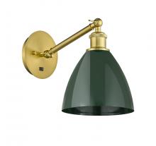 Innovations Lighting 317-1W-SG-MBD-75-GR - Plymouth - 1 Light - 8 inch - Satin Gold - Adjustable Sconce