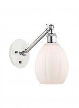Innovations Lighting 317-1W-WPC-G81 - Eaton - 1 Light - 6 inch - White Polished Chrome - Adjustable Sconce