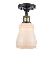 Innovations Lighting 516-1C-BAB-G391 - Ellery - 1 Light - 5 inch - Black Antique Brass - Semi-Flush Mount