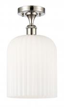 Innovations Lighting 516-1C-PN-G559-8GWH - Bridal Veil - 1 Light - 5 inch - Polished Nickel - Semi-Flush Mount