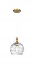 Innovations Lighting 616-1P-BB-G1213-8 - Athens Deco Swirl - 1 Light - 8 inch - Brushed Brass - Cord hung - Mini Pendant